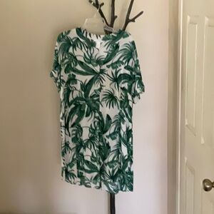 H&M Tropical Green Leaf casual dress